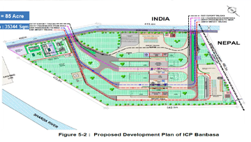Proposed map of Banbasa land port